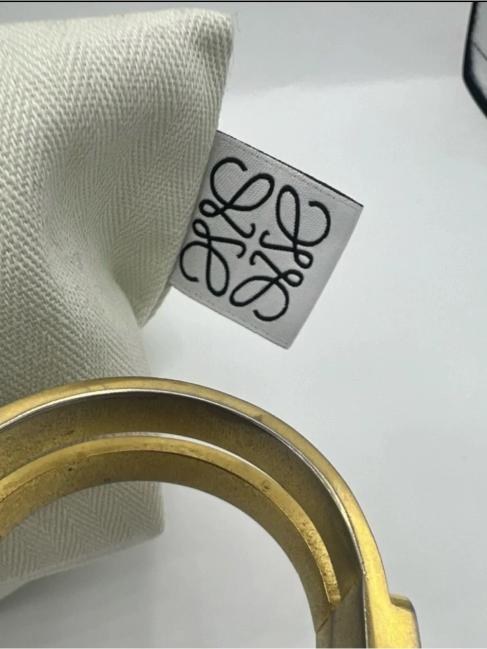 Loewe Gold and Black Double-Band Cuff - Picture 4 of 5